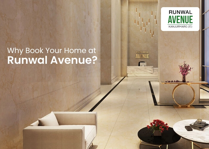 Elegant residential lobby interior at Runwal Avenue featuring modern design and premium finishes